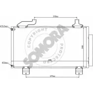 Радиатор кондиционера SOMORA ZL4UU Q3 2FSELLD 122860A 1418462989