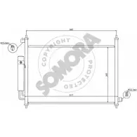 Радиатор кондиционера SOMORA Honda FR-V 1 (BE) Хэтчбек 2.2 i CTDi (BE5) 140 л.с. 2005 – 2024 H RGL03 126560B 9LFM01