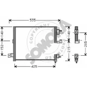 Радиатор кондиционера SOMORA Y7972 BF 130060 Hyundai 77QUY