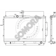 Радиатор охлаждения двигателя SOMORA XO D1FX 134140B Hyundai H1 Starex (TQ) 2 Автобус 2.5 CRDi 170 л.с. 2008 – 2025 UBIERD