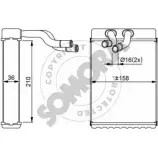 Радиатор печки, теплообменник SOMORA Hyundai H1 Starex (TQ) 2 2007 – 2020 P15HKL7 H 0K77T 134250