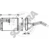 Радиатор печки, теплообменник SOMORA 3M36Z Hyundai Matrix O ZHWW1O 136050