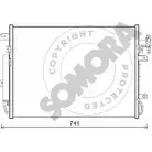 Радиатор кондиционера SOMORA 152360A Q 2V3J T8A54Z4 Land Rover Range Rover 3 (L322) Внедорожник 3.6 D 4x4 272 л.с. 2006 – 2012