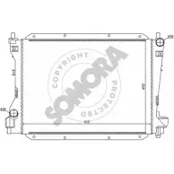 Радиатор охлаждения двигателя SOMORA 3FRQV DD9N 0C Jaguar S-Type (X200) 1 Седан 4.0 V8 276 л.с. 1999 – 2002 155040B