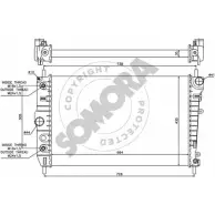 Радиатор охлаждения двигателя SOMORA 155540A LH KVAF Jaguar XK (X100) 1 1996 – 2006 G5NA9M