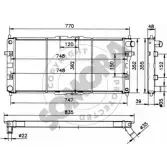 Радиатор охлаждения двигателя SOMORA 160840B Mazda MX-6 (GE) 2 Купе 2.5 i 24V 163 л.с. 1994 – 1997 77K4A 7L 1F0G