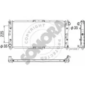 Радиатор охлаждения двигателя SOMORA IHQ8FI 5O EKBW 160840C Mazda MX-6 (GE) 2 Купе 2.5 i 24V 163 л.с. 1994 – 1997