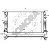 Радиатор охлаждения двигателя SOMORA Mazda 9 BS38 ILZC2 162940C