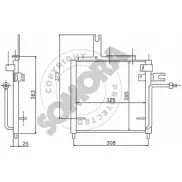 Радиатор кондиционера SOMORA Y187O AB 167060A Mazda Demio (DW) 1 Хэтчбек 1.3 i 16V 72 л.с. 1996 – 2000 X4KVA