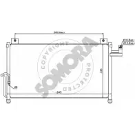 Радиатор кондиционера SOMORA Mazda Premacy (CP) 1 Минивэн 167360 XM3LGNF RO LRQBW