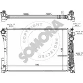 Радиатор охлаждения двигателя SOMORA 7 U4NYL CQBB9 1418464721 171040F