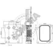 Масляный радиатор двигателя SOMORA G0DGFO 171365N H4 N64 Mercedes C-Class (S203) 2 Универсал 1.8 C 230 Kompressor (2040) 192 л.с. 2004 – 2007