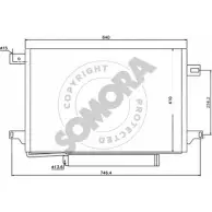 Радиатор кондиционера SOMORA 172360A Mercedes Sprinter (906) 2 Фургон 3.0 (3,5T) 318 CDI (9031. 9033. 9035. 9037) 184 л.с. 2006 – 2009 IHE71 KV JAEZV