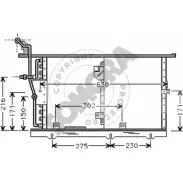 Радиатор кондиционера SOMORA 1418465249 174260E DRE9RV 3 90G3J