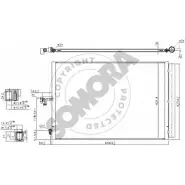 Радиатор кондиционера SOMORA E9U1A 2B 174560A 1418465292 RU5HL