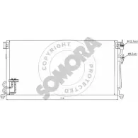 Радиатор кондиционера SOMORA 2T OPUR 181160A Mitsubishi Colt 5 (CJ, CP) 1995 – 2002 0C88QUY