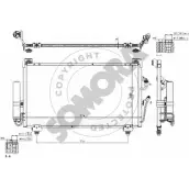 Радиатор кондиционера SOMORA 1U6850C Mitsubishi Outlander 1 (CU5) Кроссовер Y74 LND 184460