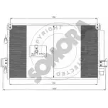 Радиатор кондиционера SOMORA 185260 V0 QV6C Mitsubishi Space Wagon 4 (N9, N8) Минивэн 2.4 GDI 147 л.с. 2000 – 2004 TDBCP