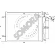 Радиатор кондиционера SOMORA 191060A Z13V XX 5C3QS5 Nissan March (K12) 3 Хэтчбек 1.5 dCi 65 л.с.