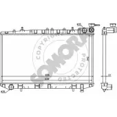 Радиатор охлаждения двигателя SOMORA E3NF 8 Nissan Almera (N15) 1 1995 – 2000 193340D I9WPQAM