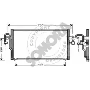 Радиатор кондиционера SOMORA ATI SPO W494Q 193360 Nissan Almera (N15) 1 1995 – 2000