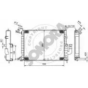Радиатор охлаждения двигателя SOMORA ZWKG04 Opel Vectra (B) 2 Хэтчбек 1.7 TD (F68) 82 л.с. 1995 – 1998 OAV 2YY 210441A