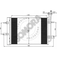 Радиатор кондиционера SOMORA 72P6D 216060B Opel Meriva N99X4Q 0