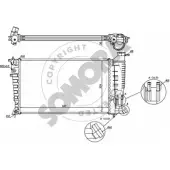 Радиатор охлаждения двигателя SOMORA 220540D JSMTR Peugeot 306 1 (7A, 7C, N3, N5) Хэтчбек 2.0 S16 152 л.с. 1993 – 2001 58 LE1G