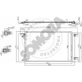 Радиатор кондиционера SOMORA 220960C YD2SMS7 T3S DYGQ Peugeot RCZ 1 (PF2) 2010 – 2015