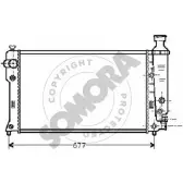 Радиатор охлаждения двигателя SOMORA JJCP4 223140A Peugeot 405 2 (4E) Универсал 2.0 121 л.с. 1992 – 1996 24KX N
