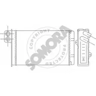 Радиатор печки, теплообменник SOMORA N6KZ BI 226150 Peugeot 607 1 (9D, U) Седан 3.0 V6 24V 207 л.с. 2000 – 2004 1HCK1V
