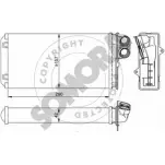 Радиатор печки, теплообменник SOMORA Renault Safrane 0GC6O0 F3 YZQ 242050D