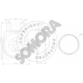 Масляный радиатор двигателя SOMORA 1418469092 C 3VHK V6WIG9 243065