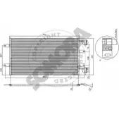 Радиатор кондиционера SOMORA VBRDL0 KZ 7FBW 245160B Opel Vivaro (A) 1 Автобус 2.5 DTI (F7) 135 л.с. 2003 – 2025