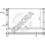 Радиатор охлаждения двигателя SOMORA THU0F UWN IL 280244B Seat Ibiza (6K1) 2 Хэтчбек 1.4 i 16V 101 л.с. 1997 – 2002