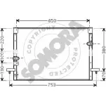 Радиатор кондиционера SOMORA 312160B 23OS9Q 1418471317 6GLB FZ