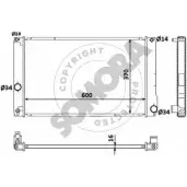 Радиатор охлаждения двигателя SOMORA FHUBV D B5K9JT Toyota Prius Plus 318240C