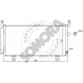 Радиатор кондиционера SOMORA S O0HXA Subaru Forester (SJ) 4 Кроссовер 2.0 xT AWD (SJG) 241 л.с. 2013 – 2025 S355UW 333460