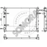Радиатор охлаждения двигателя SOMORA 9HPCGQF Subaru Tribeca P5 EXWT 334540