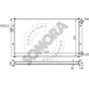 Радиатор охлаждения двигателя SOMORA Volkswagen Golf 3 (1H1) Хэтчбек 2.0 GTI 16V 150 л.с. 1992 – 1997 350844A EVM6OP ALKOJ R