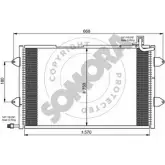 Радиатор кондиционера SOMORA AR2OV Volkswagen Golf 4 (1E7) Кабриолет 2.0 115 л.с. 1998 – 2002 D23N 19 350960C