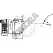 Масляный радиатор двигателя SOMORA Volkswagen Touran (1T) 1 2003 – 2010 5572IA 34L 8L 351065B