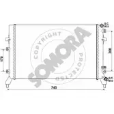 Радиатор охлаждения двигателя SOMORA DN H8U8 Volkswagen Scirocco 137-138 Купе 1.4 TSI 125 л.с. 2013 – 2017 03DQS1R 351140