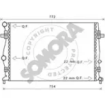 Радиатор охлаждения двигателя SOMORA 351240A 4O3N8V E Volkswagen Golf 7 (5G1, BQ1, BE2) Хэтчбек 1.2 TSI 86 л.с. 2012 – 2025 MF93DM