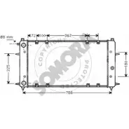 Радиатор охлаждения двигателя SOMORA VUBR2 354041 BO4K T Volkswagen Transporter (T4) 4 Автобус