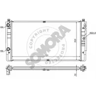 Радиатор охлаждения двигателя SOMORA Volkswagen Transporter (T4) 4 Автобус 2.8 VR 6 140 л.с. 1995 – 2000 354042 M5X0X Z0Z3T PJ