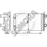 Радиатор печки, теплообменник SOMORA 3VF8ZB 7 MKKVS 354050A Volkswagen Transporter (T4) 4 Грузовик 2.4 D Syncro 78 л.с. 1992 – 1998