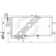 Радиатор кондиционера SOMORA KVFK D 1FCGMU 354060 1418473000