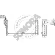 Радиатор печки, теплообменник SOMORA XF 1RZ 354650 54L9C2 Volkswagen LT (2DC) 2 Грузовик 2.5 TDI 95 л.с. 2001 – 2006