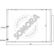 Радиатор кондиционера SOMORA SR K6H 374160 PEU1H3 Lexus RX (XU30) 2 2003 – 2008